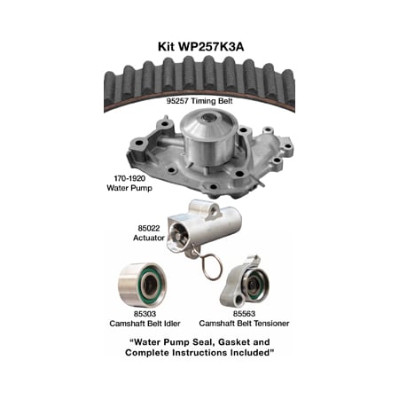 Dayco 02-09 Lexus/Toyota 3.0/3.3L Water Pump Kit, Wp257K3A WP257K3A